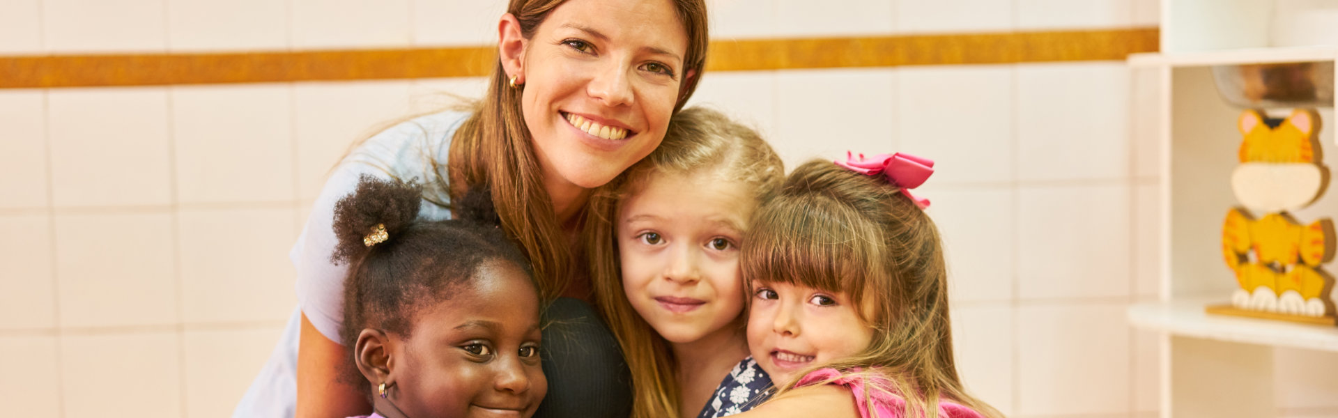 teacher with students